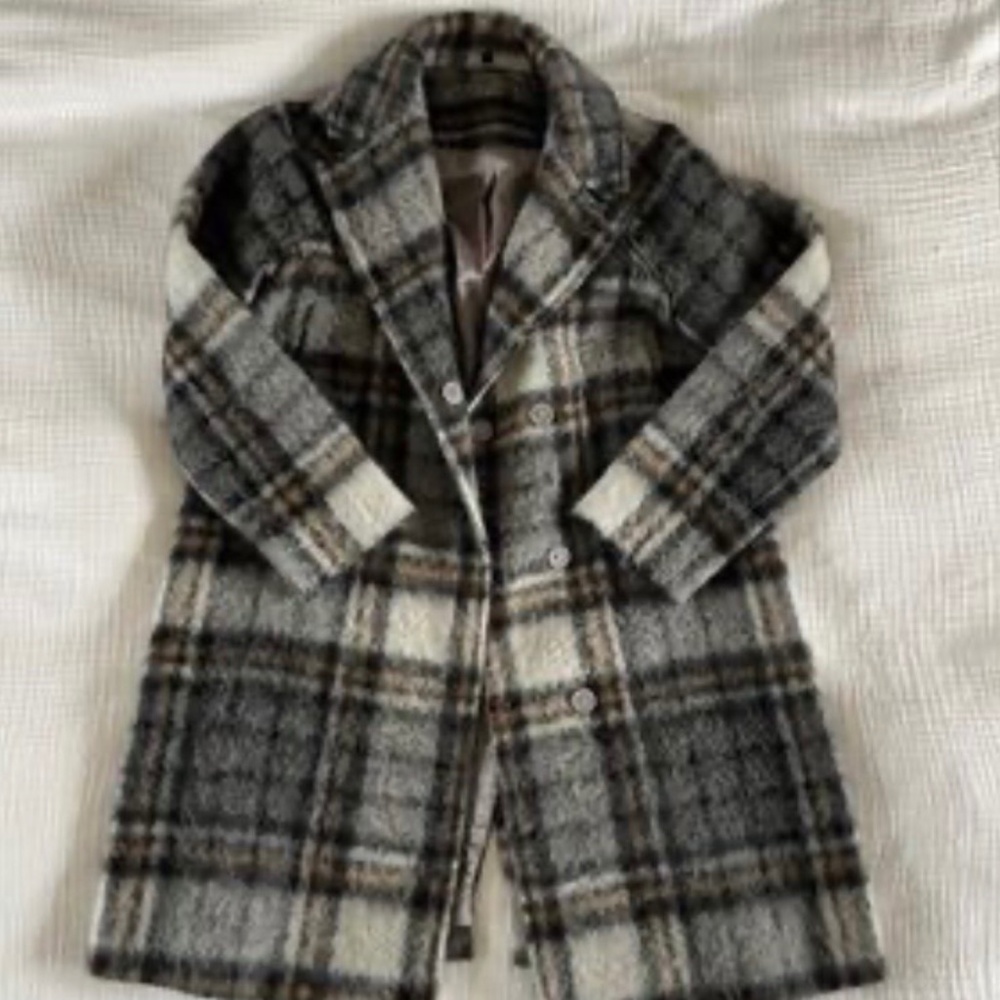 EUC- COS Plaid Wool Coat, size 6